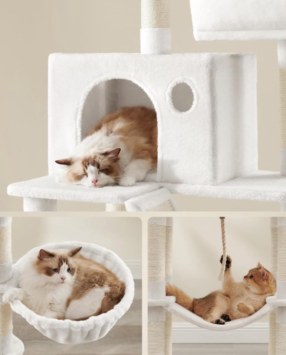 Krabpaal voor zware katten - Hoge krabpaal - Krabpaal boomstam - Krabpaal voor grote katten - Kattentoren - Plafondhoge krabpaal - Stevige krabpaal - Krabpaal voor katten - XXL - Kattenverblijf