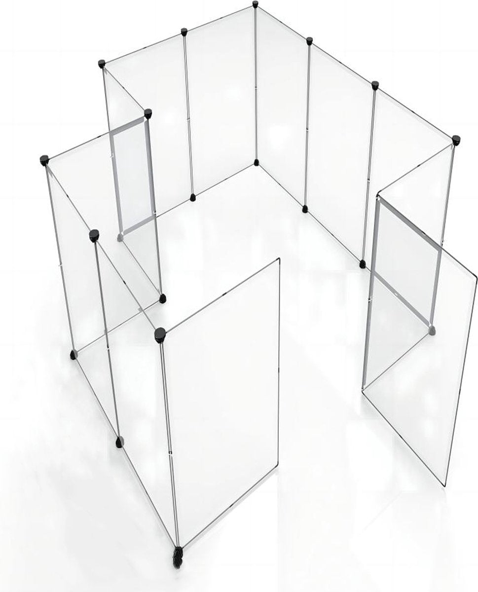 Indoor Kattenren - 204 x 102 x 71 cm - Konijnenren - Puppyren - Knaagdierenren - Ren voor Kitten en Puppy - Verstelbaar - Op Maat te Maken