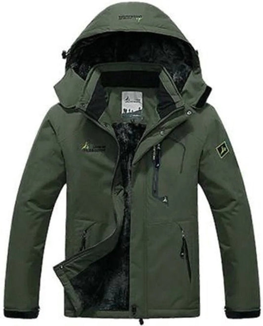 SPARK JOYÂ® - Winterparka Mannen - Winterjas Heren - Winddicht - Maat L - Legergroen