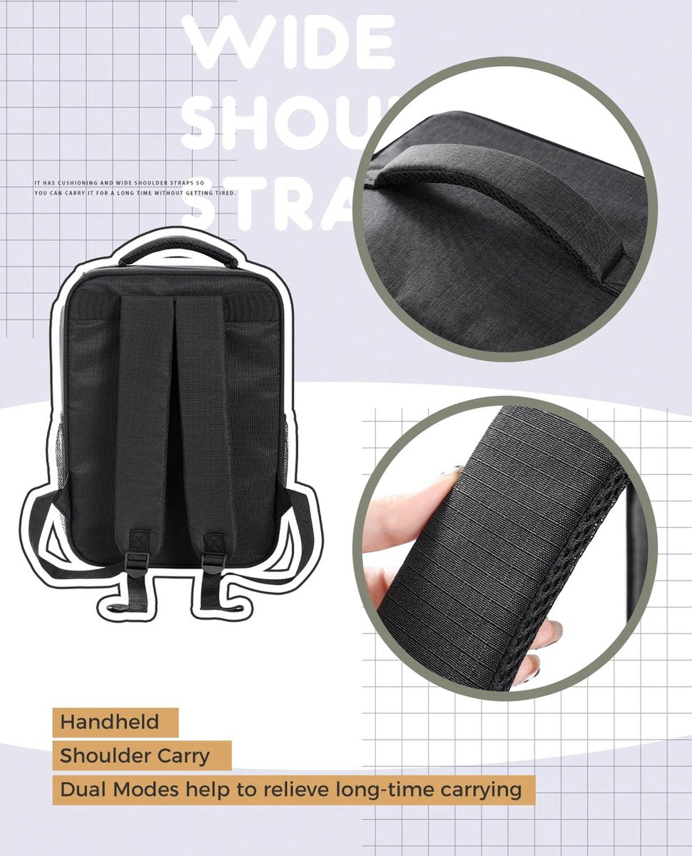 Luxury Dog Bag (L) - Travel bag - backpack for dogs and cats - 40x30x23.5cm - pet cat transport - cat bag - dog carrier bag - transport take along holiday - dog carrier travel bag - carrier - Grey
