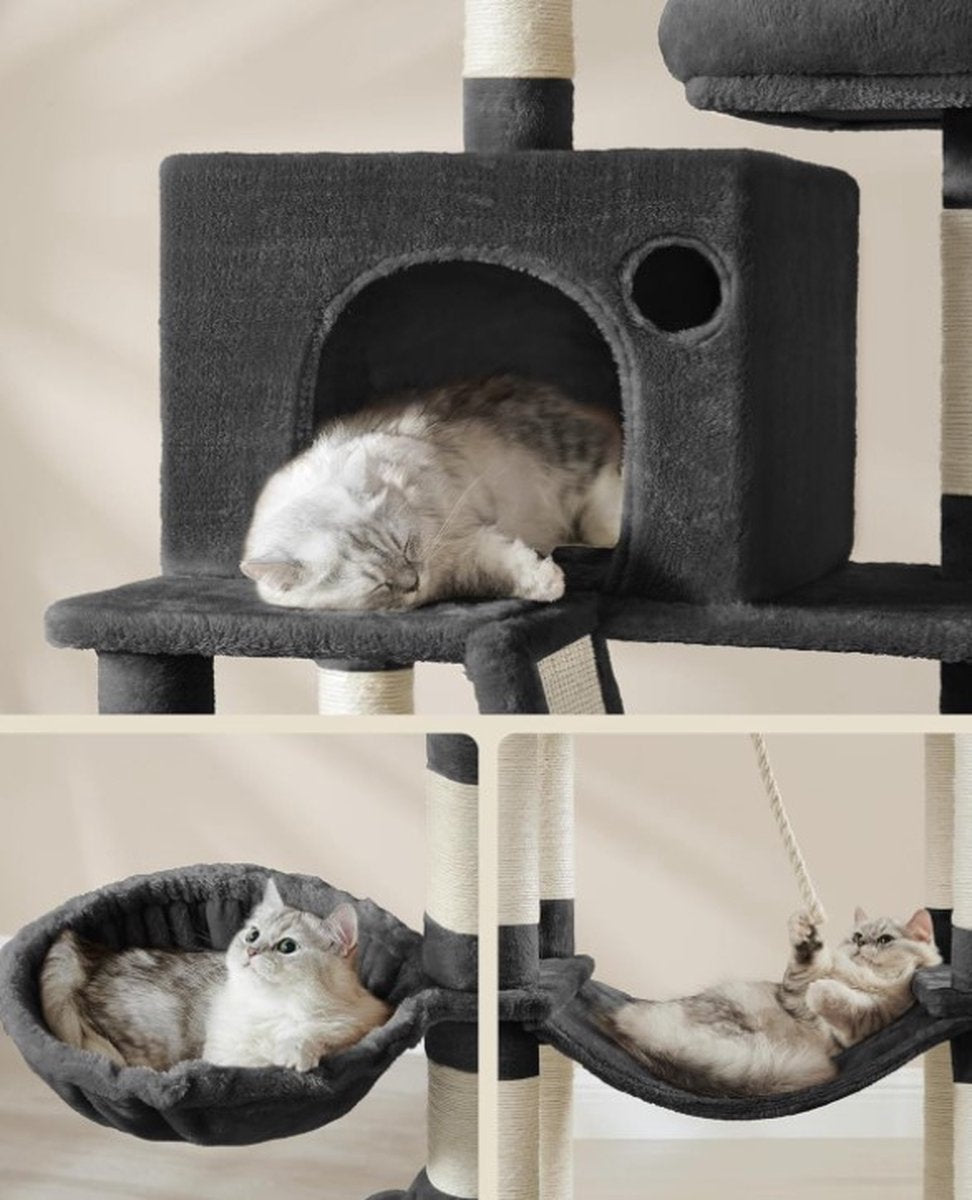 Krabpaal voor zware katten - Hoge krabpaal - Krabpaal boomstam - Krabpaal voor grote katten - Kattentoren - Krabpaal plafond - Stevige krabpaal - Krabpaal voor katten - XXL - Kattenverblijf