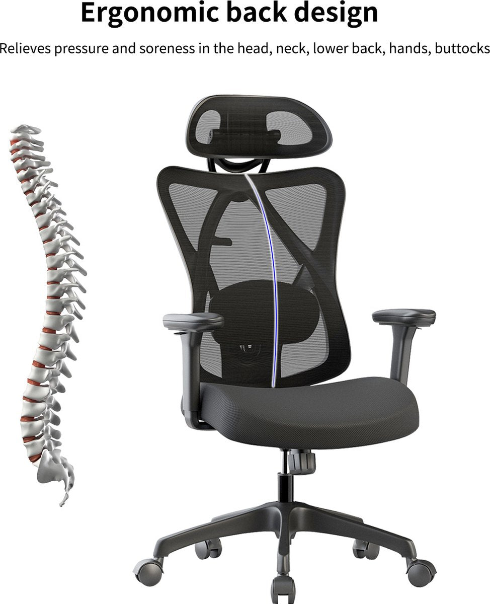Ergonomische Bureaustoel - Bureaustoelen voor Volwassenen - Office Chair - Game Gaming Stoel - Kantoorstoel