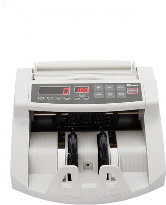 Money counting machine - up to 300 banknotes - 28.9x25.5x18 cm - white