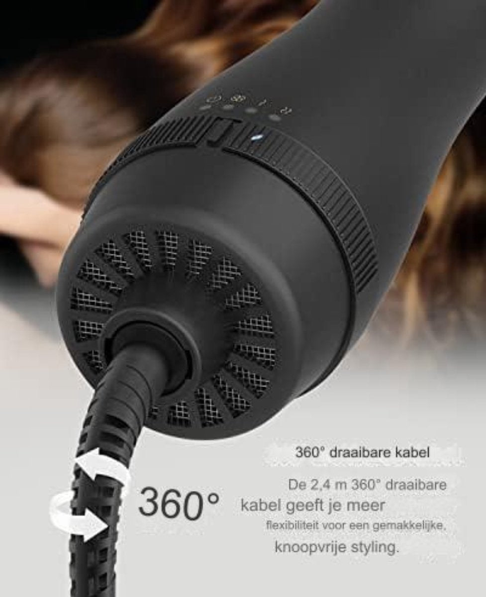 Rotating Hot Air Brush - Rotating Curling Brush - Rotating Hot Air Brush for Short Hair - Rotating Hot Air Brush - Rotating Hot Air Brushes - Green