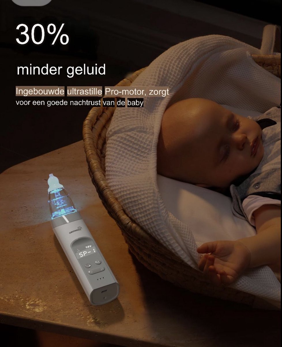 Baby neusreiniger – Elektrische neuszuiger – Neusspirator met USB – Snotverwijderaar – Snoetenpoetser Peuter