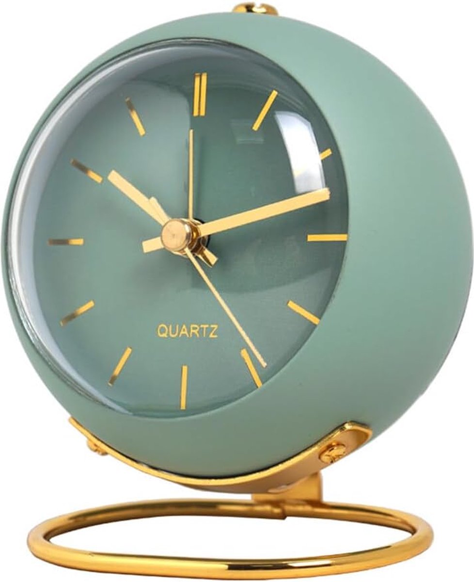 Table alarm clock, analog, 11.5 cm, small desk clock with night light, alarm clock, retro table clock, loud alarm clock, table clock, standing clock, small, modern, silent, wall clocks, table clock for bedroom