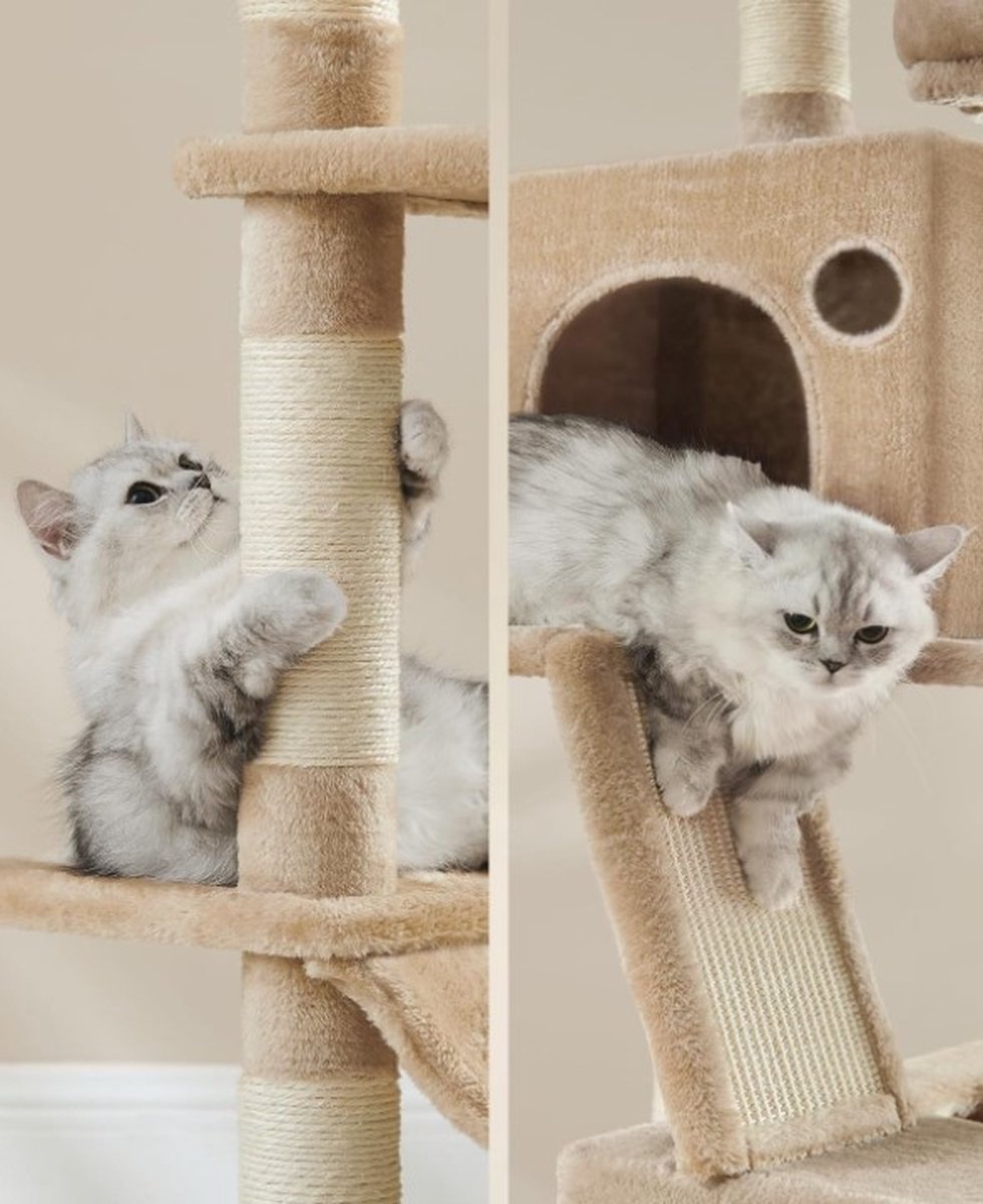 Scratching post for heavy cats - Tall scratching post - Log scratching post - Scratching post for large cats - Cat tower - Ceiling scratching post - Sturdy scratching post - Scratching post for cats - XXL - Cat enclosure