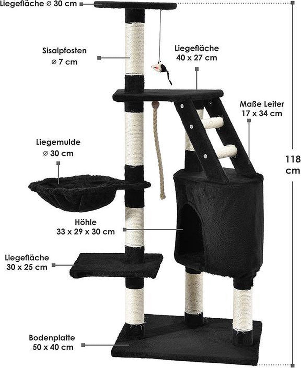 Cat scratching post - Buffy - Black