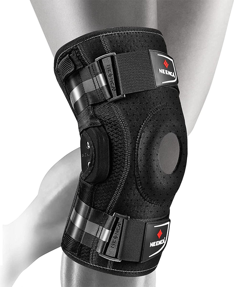 Professional Knee Brace - Size L - ROM Knee Brace - Range Of Motion Knee Brace - Hinged Knee Brace with Side Stabilization - Injury Knee Brace - Unisex Knee Brace - Adjustable Knee Brace - Knee Rehabilitation Brace - Arthritis/Osteoarthritis Brace