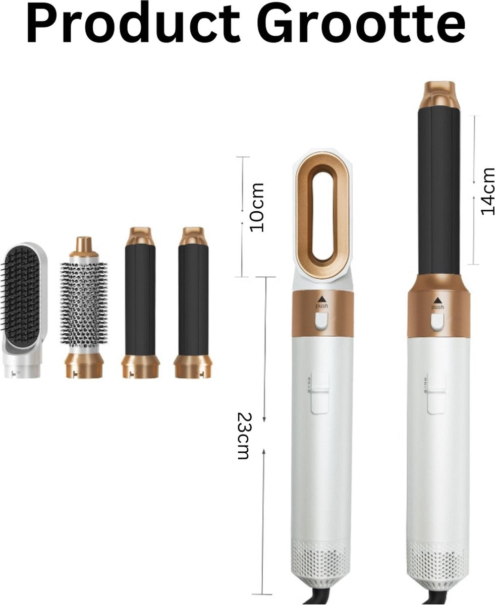 5-in-1 Multi Styler - Krultang 5-in-1 - Föhnborstel - Krultang - Styler - Opbergcase