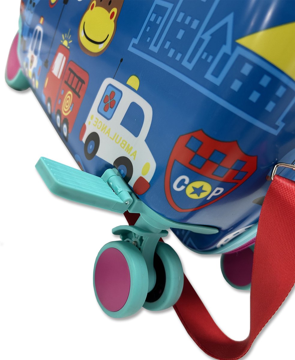 Ride-on kinderkoffer - Kinderkoffer - Politie - Handbagage