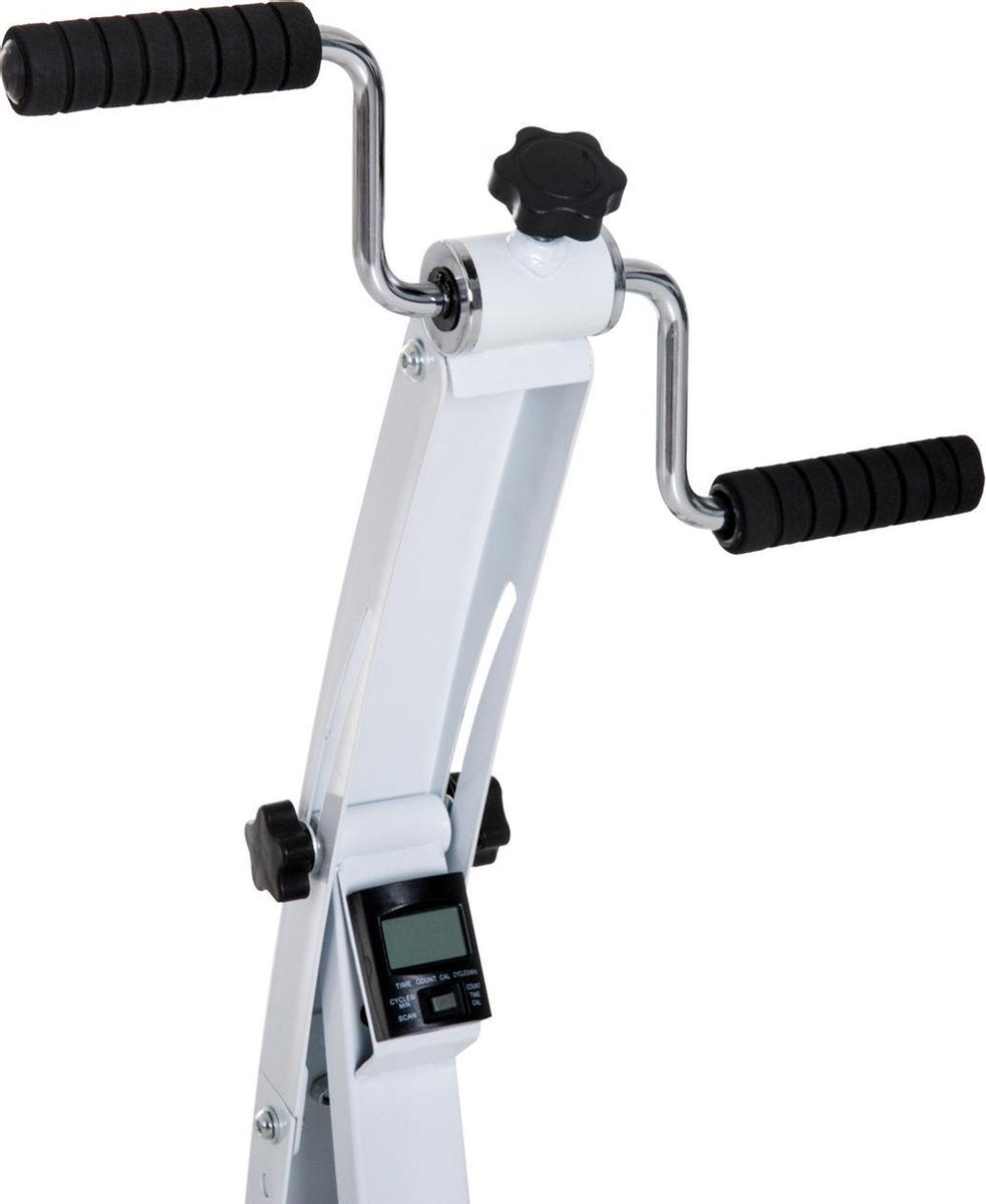 Hometrainer senioren - Fietstrainer - Fitness - Wit - 41 x 50 x 96 cm