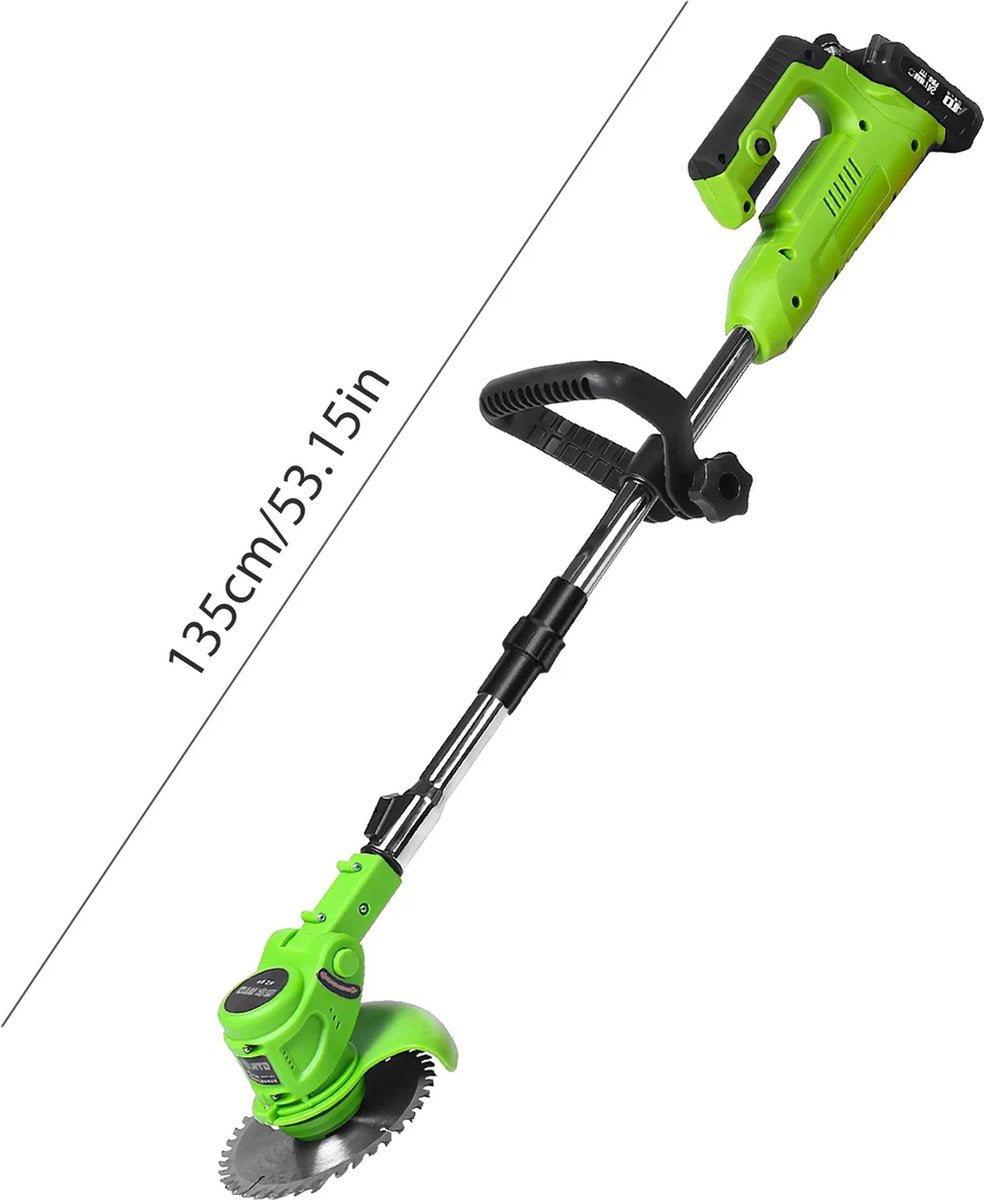 Elektrische Onkruidborstel - Bosmaaier - Grastrimmer - Kantentrimmer - Voegenborstel - Inclusief 2 Accu's