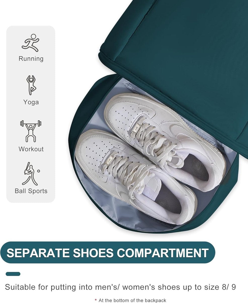 Large capacity travel backpack, sports bag with shoe compartment, hiking backpack, gym bag, travel backpack, backpack for men and women, waterproof