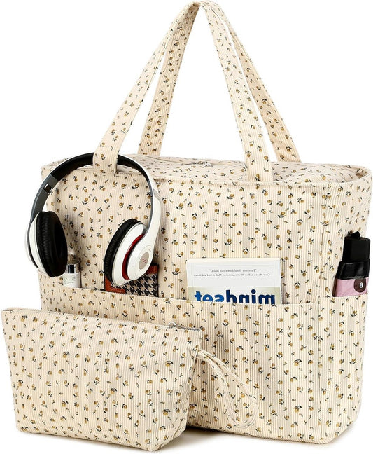 Large strandtas dames - schoudertas met ritssluiting - waterdicht en zanddicht - handtas voor gym en zwembad - met nat vak - reizen zwembad Tote bag met rits