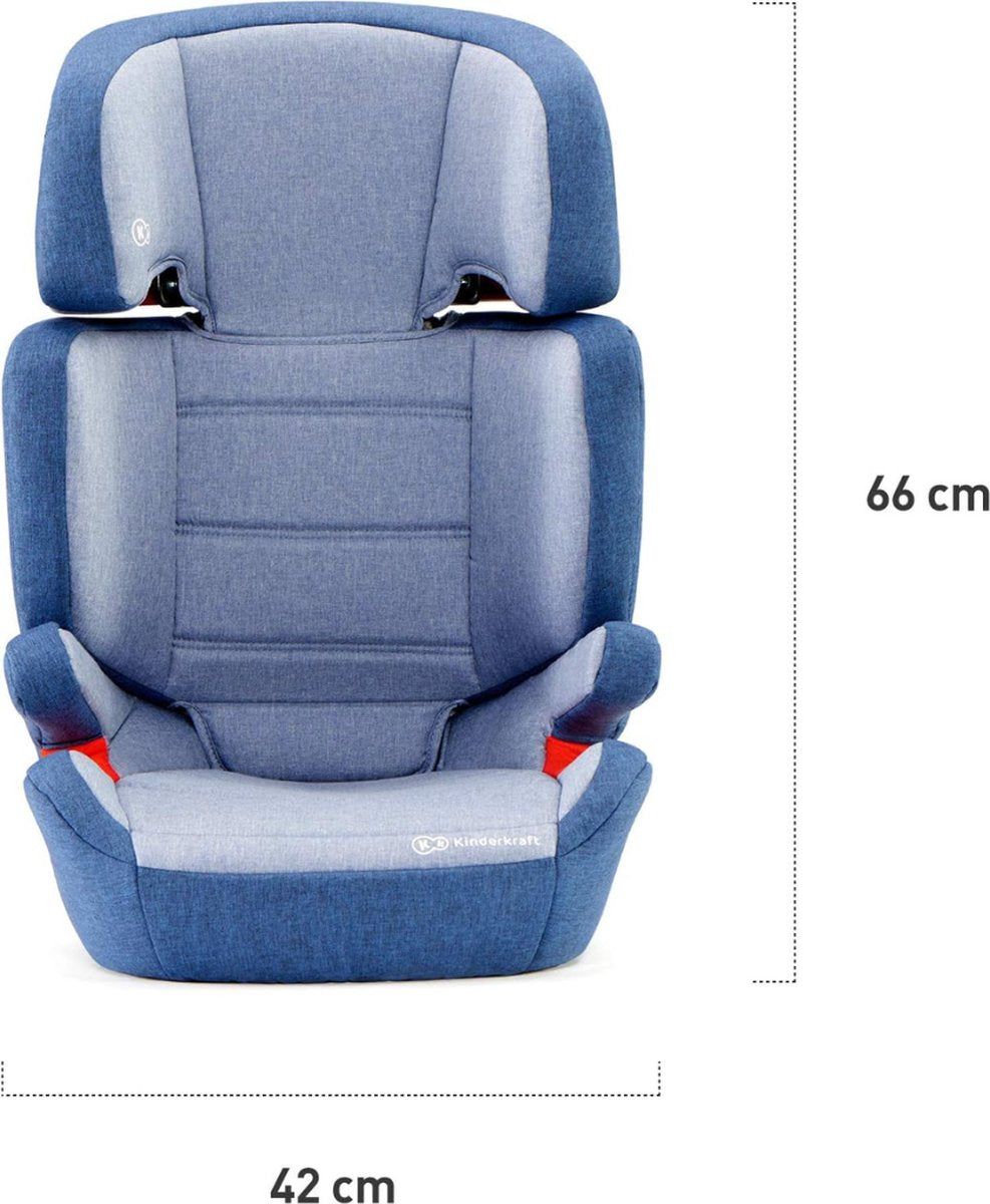 Car seat booster - Booster seat with Isofix - Adjustable Headrest for Toddlers - Group 2/3 - 15-36 kg - up to 12 years - Black/Grey