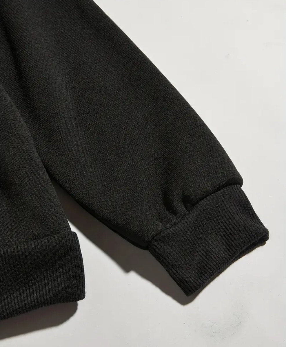 2-piece men's tracksuit hoodie sweater and trousers black size L