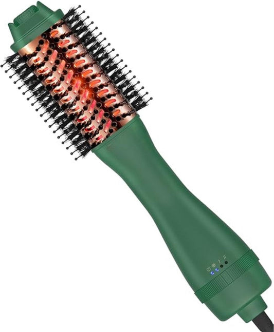 Rotating Hot Air Brush - Rotating Curling Brush - Rotating Hot Air Brush for Short Hair - Rotating Hot Air Brush - Rotating Hot Air Brushes - Green