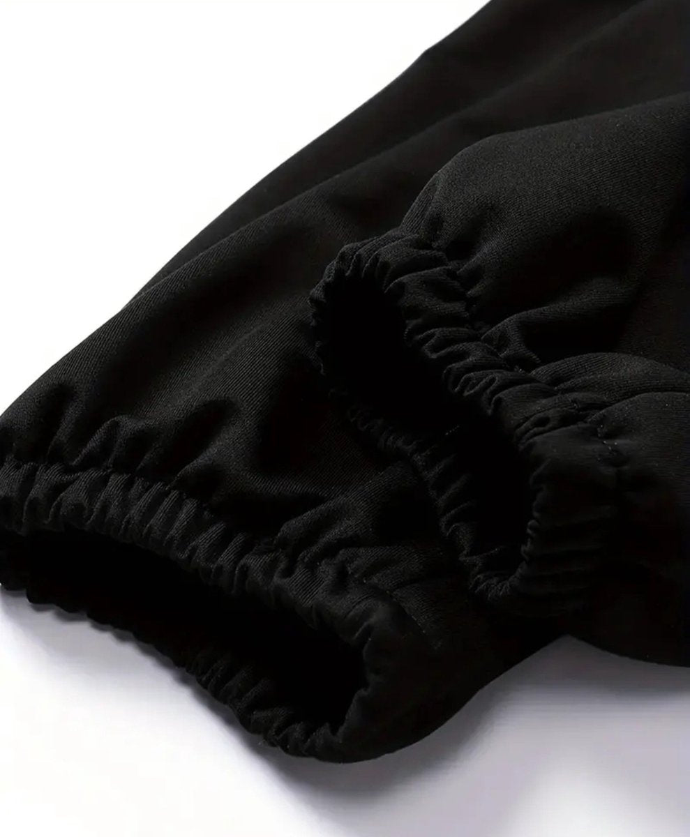 2-piece men's tracksuit hoodie sweater and trousers black size L