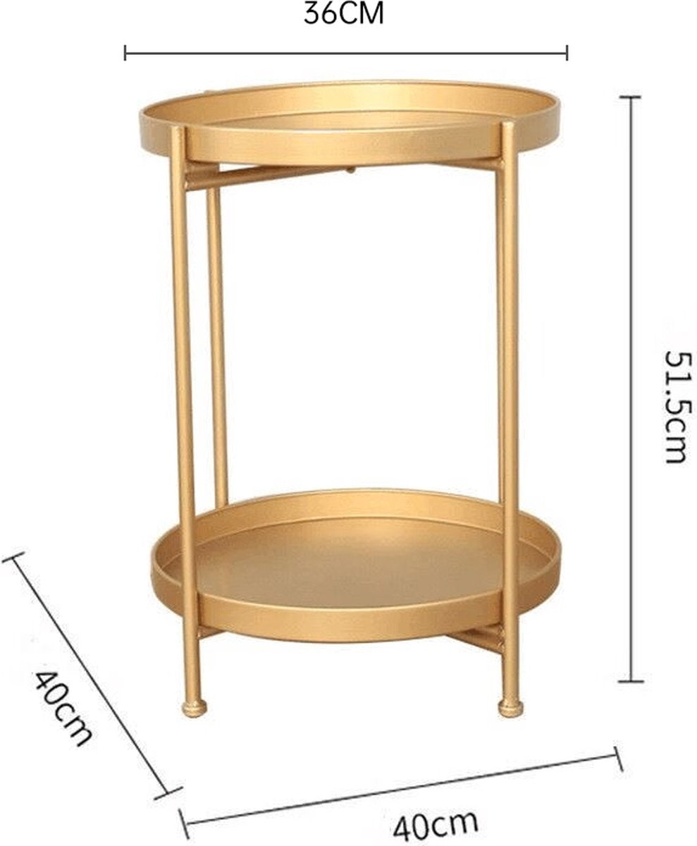 TDR - Nordic minimalistische dubbellaagse salontafel goud