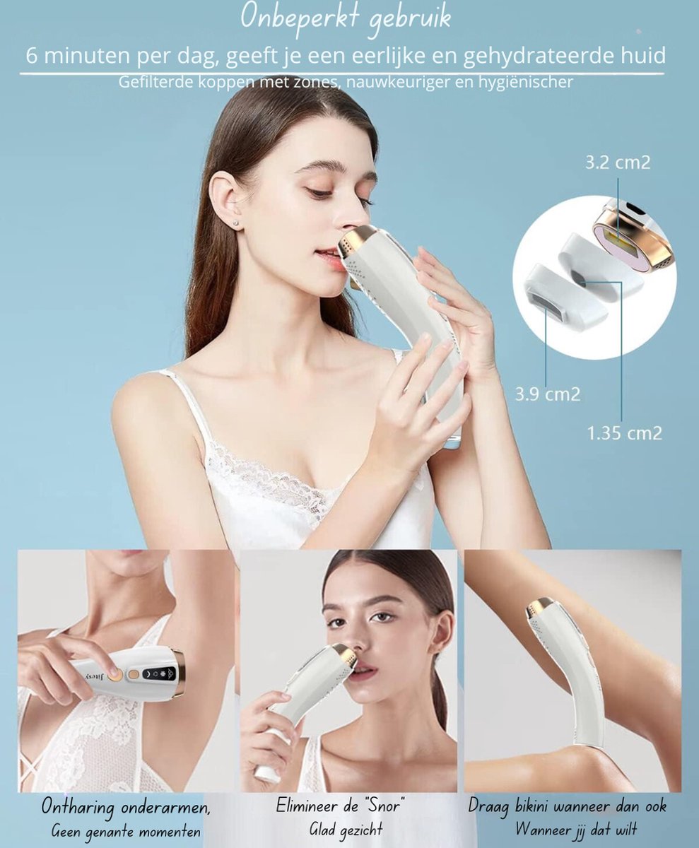 IPL Laser Ontharingsapparaat - Laser Ontharing Met IJskoeling - Ontharing Laser - Ontharingsapparaat Laser - Ontharingsapparaten Laser - Permanente En Pijnloze Haarverwijdering - Voor Gezicht En Lichaam - Automatische & Handmatige Modus
