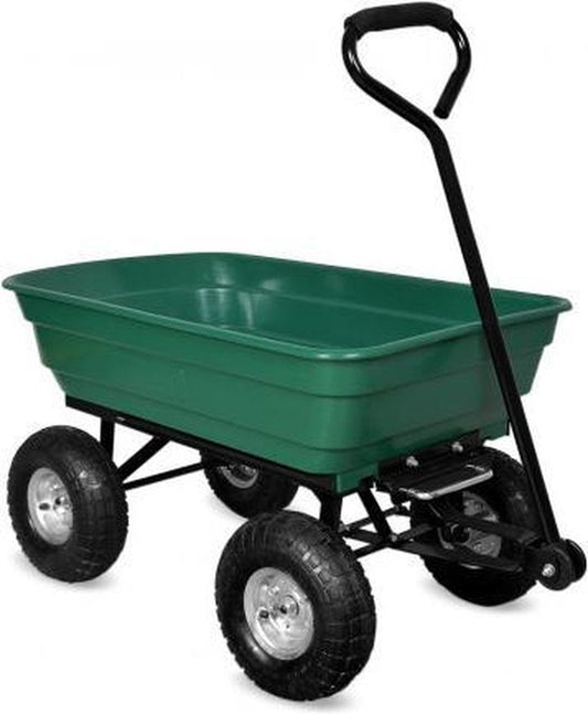Handkar / Bagagewagen - kiepfunctie - luchtbanden