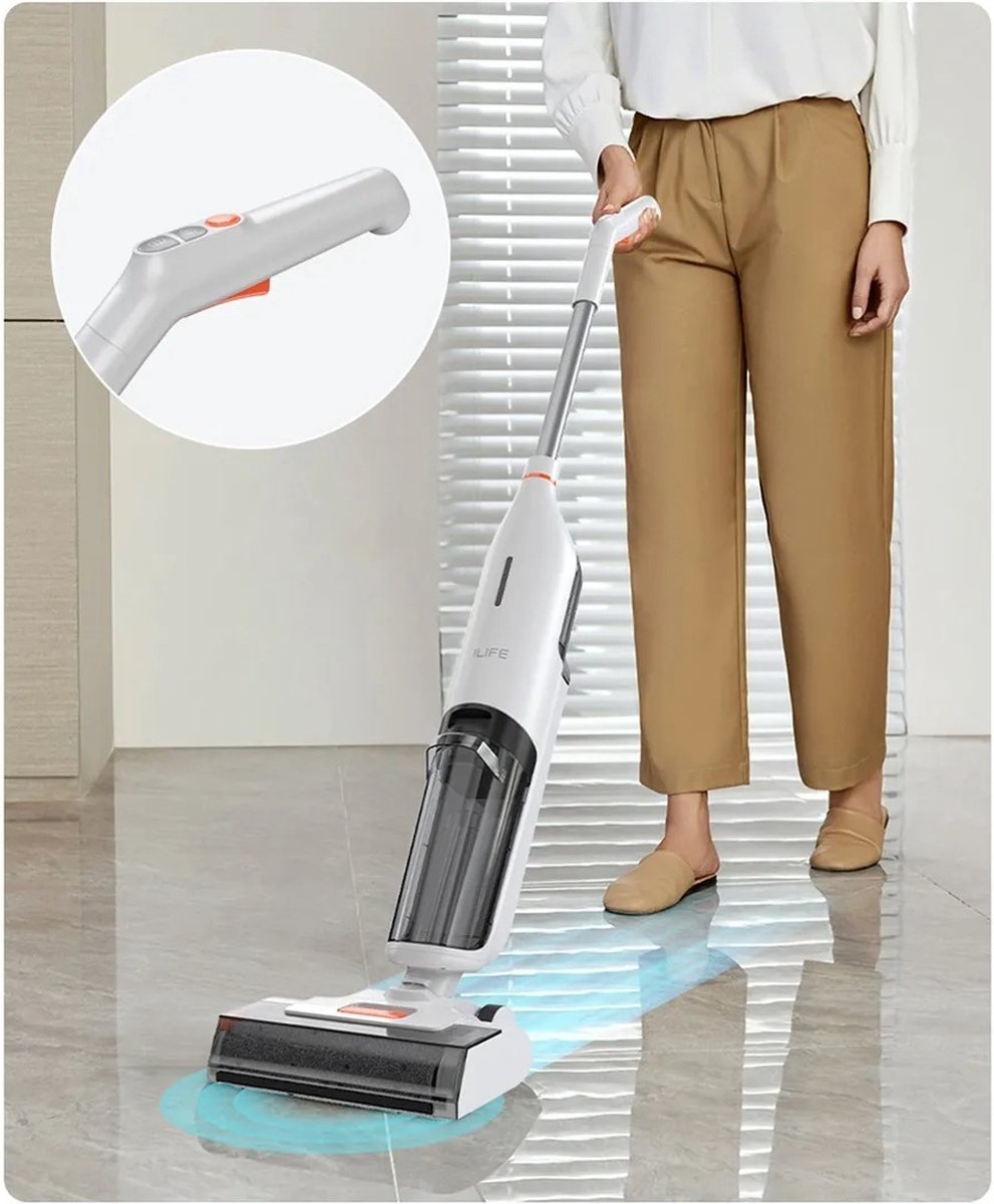 Eszenzics™ Steelstofzuiger ProW90 - Draadloos - Zelfreinigende borstel - 3-in-1 - Zuig-Dweil-Was functie - Krachtige 150W stofzuiger - Geluidsarm