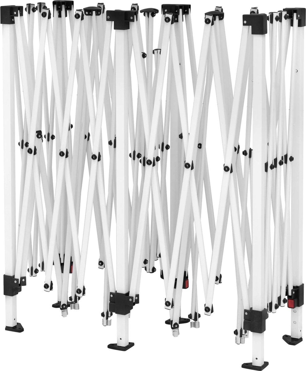 vanBoni - Partytenten - Partytent opvouwbaar - Partytent easy up met zijwanden - Waterdicht en Weersbestendig - 3x6 m - Grijs
