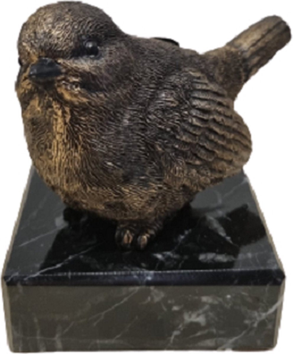 Urn vogel 150 ml - goud - marmer