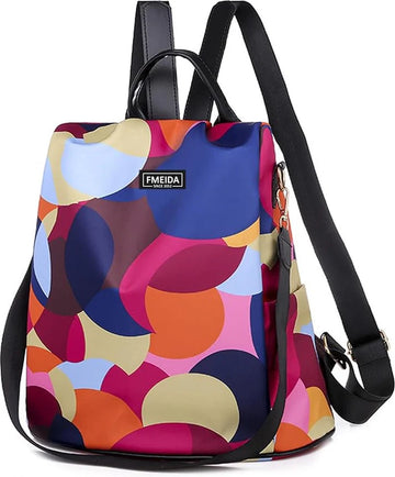 Backpack anti-theft women's bag backpack 2 in 1 nylon handbags waterproof shoulder bag casual daypack small city backpack travel backpack for women girls dots