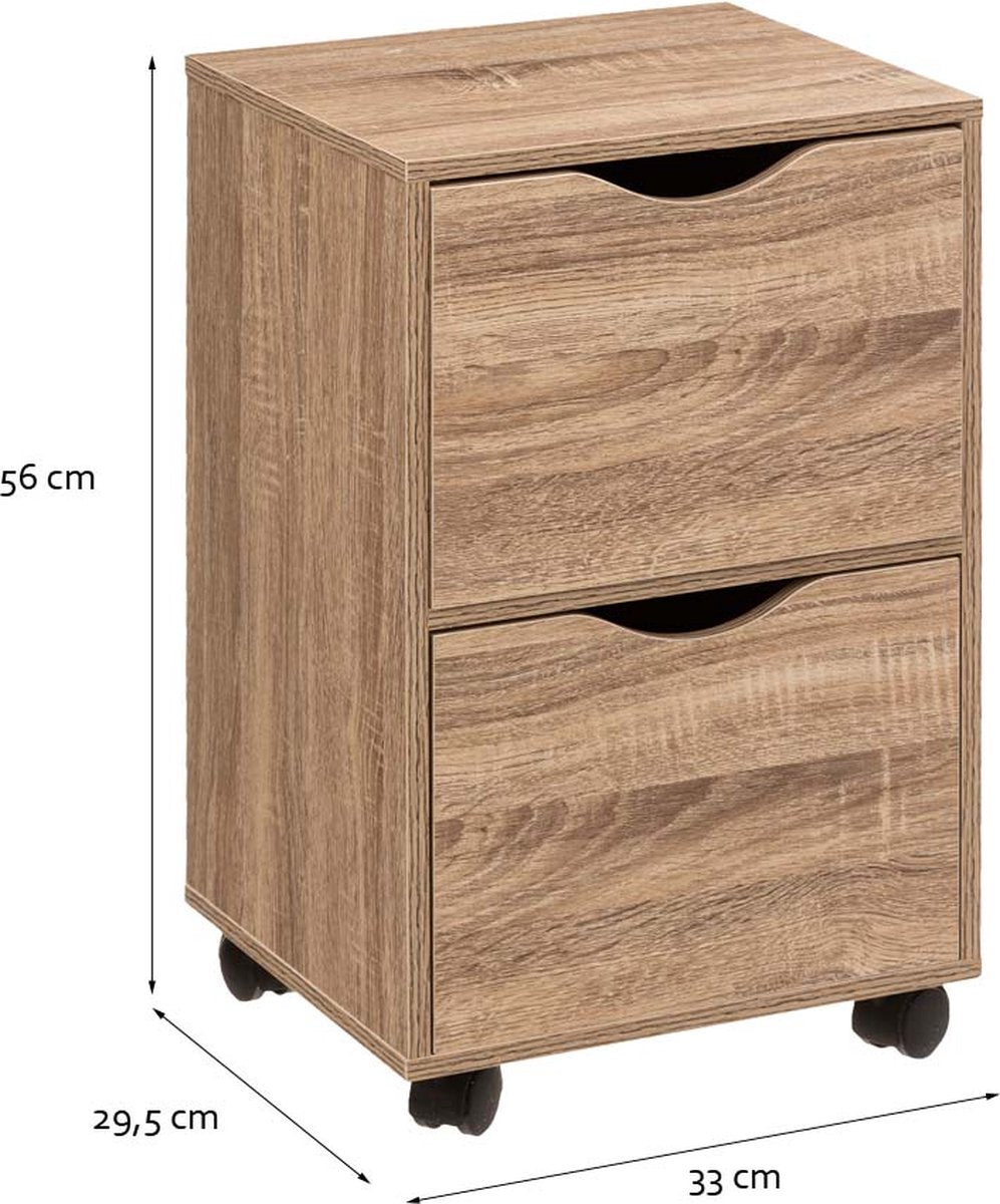 Rolling Cabinet Cavalier Wood