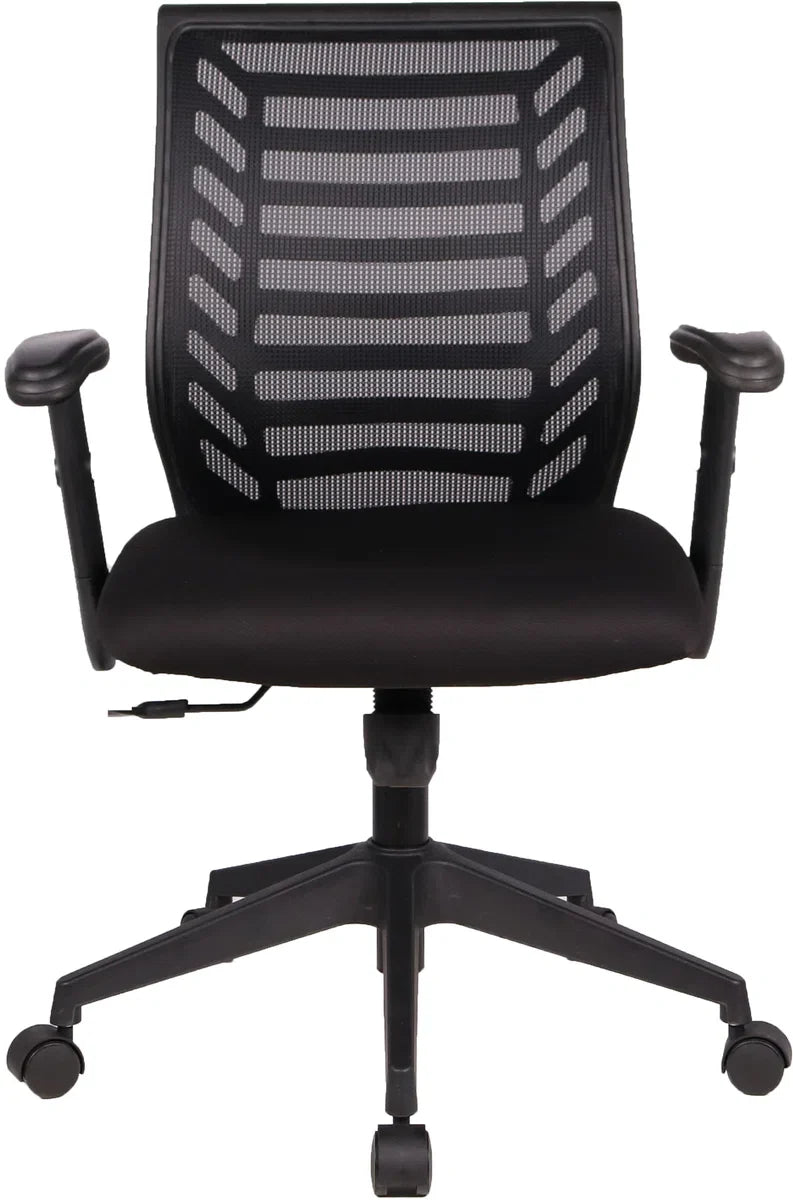 Black Office Chair for Office or Desk - Swivel - with Wheels - Nylon - Black