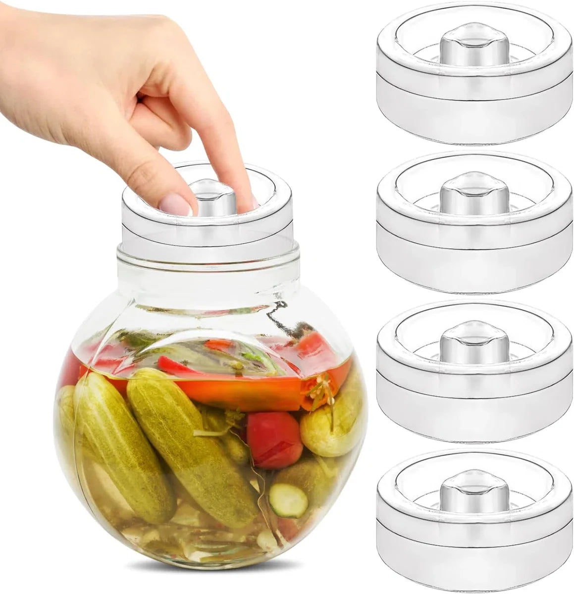 Fermentatiegewichten - Fermenteren - Fermentatiepot - Fermentatie - Verzwaringsstenen - Ø 6,4 centimeter - 4 stuks - Must have voor het inmaken van groente!