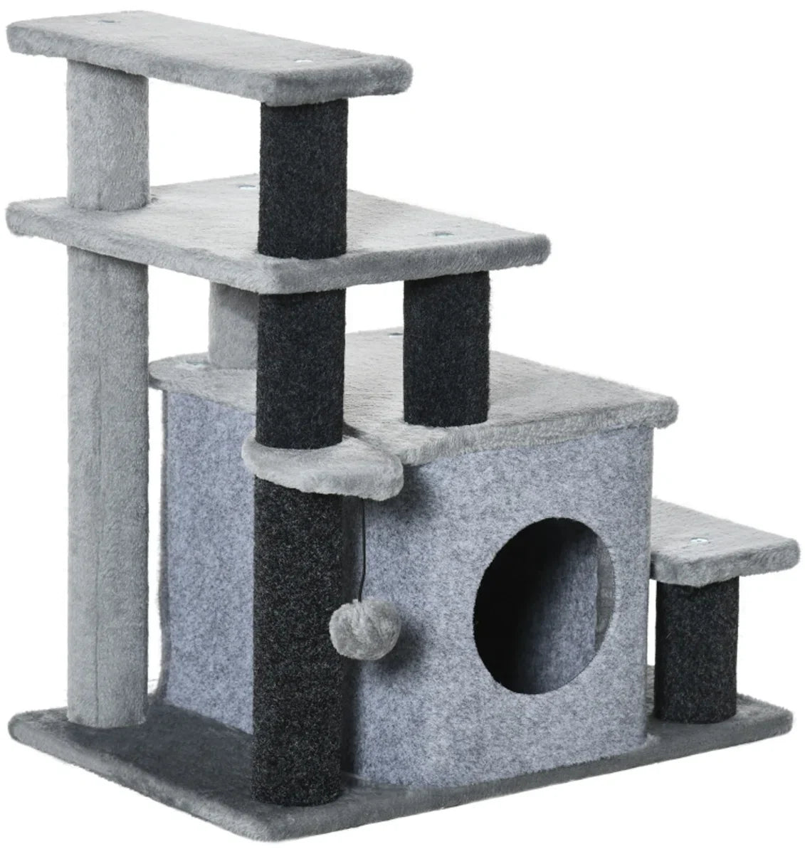 Cat stairs - Scratching post - Cat scratching post - Pet stairs - Dog stairs - Small stairs - Step stool - 60 x 40 x 66 cm