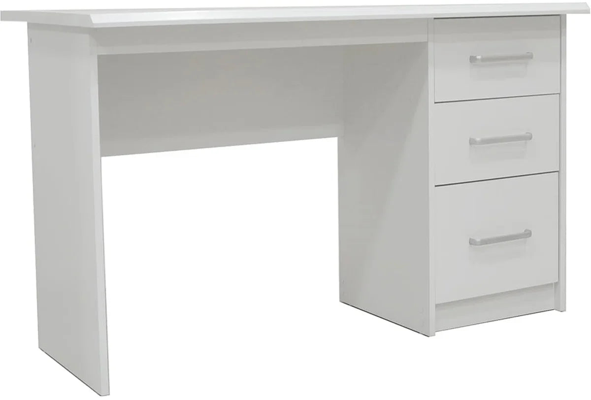 Bureau Rinke Wit - MDF - 121x60cm - With storage space - Height 75 cm - With drawers