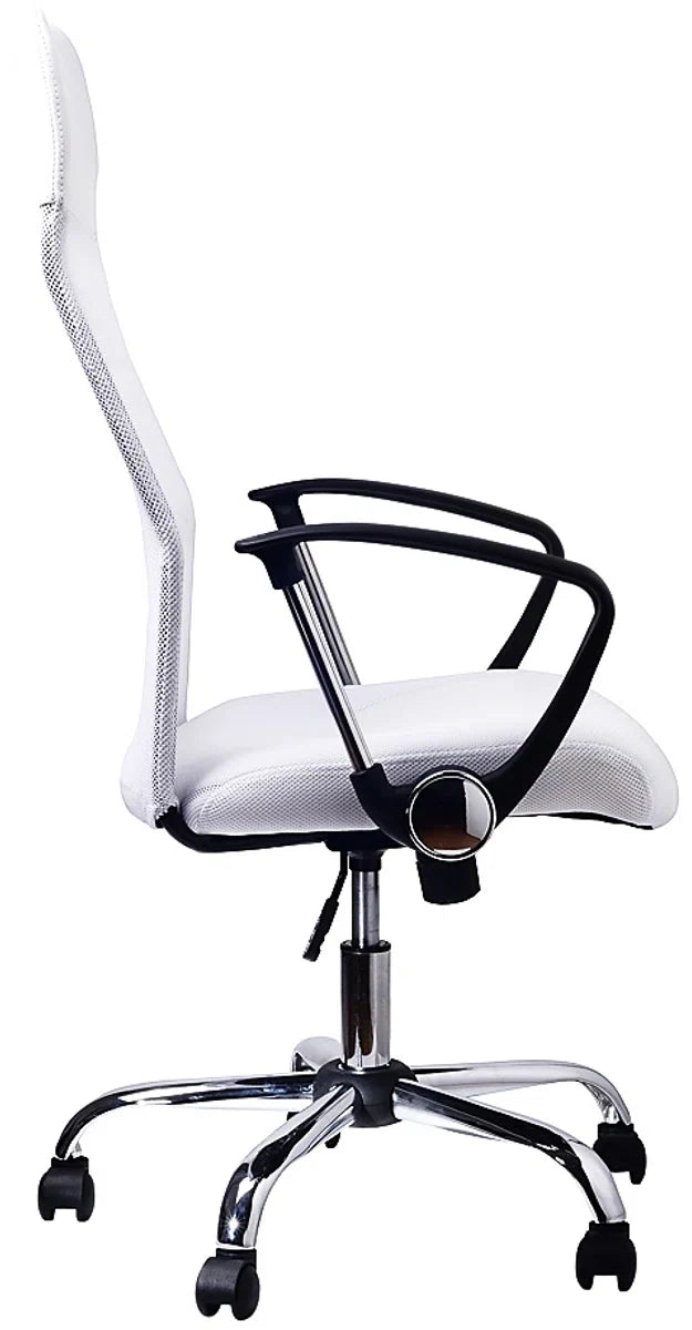 Casaria Bureaustoel met mesh wit