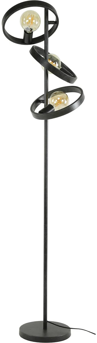 Country floor lamp Hover | 3 lights | charcoal | grey | black | 155 cm high | floor lamp / living room lamp | modern / atmospheric design