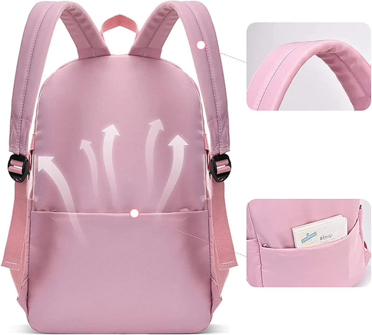 Rugzak - Rugtas - School - Meisjes - Jongens - Tieners - Waterdicht - Boekentas - 25 liter - Roze