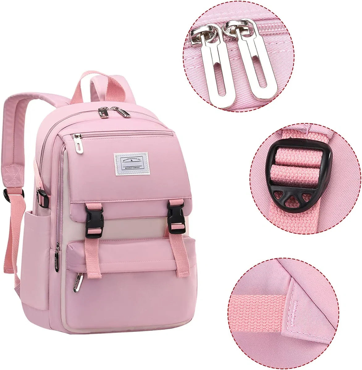 Backpack - Rucksack - School - Girls - Boys - Teens - Waterproof - Bookbag - 25 Litre - Pink