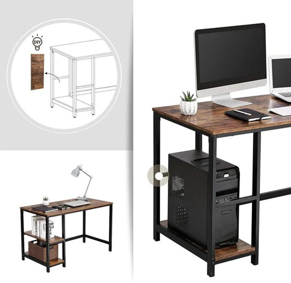 Bureau met vintage look - Computertafel - Vintage