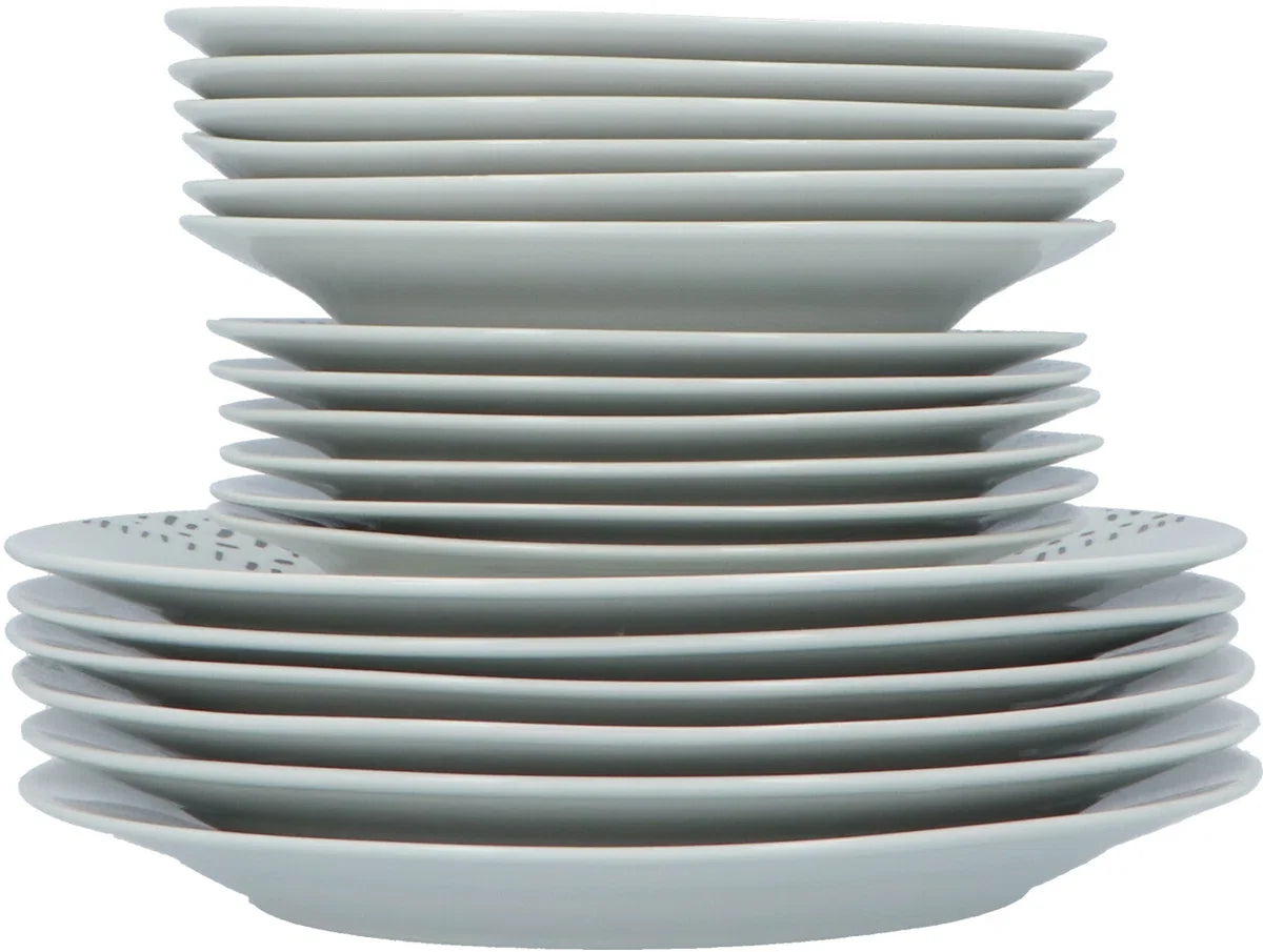 Porseleinen serviesset Stripes 6-persoons 18-delig