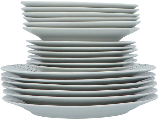 Porseleinen serviesset Stripes 6-persoons 18-delig
