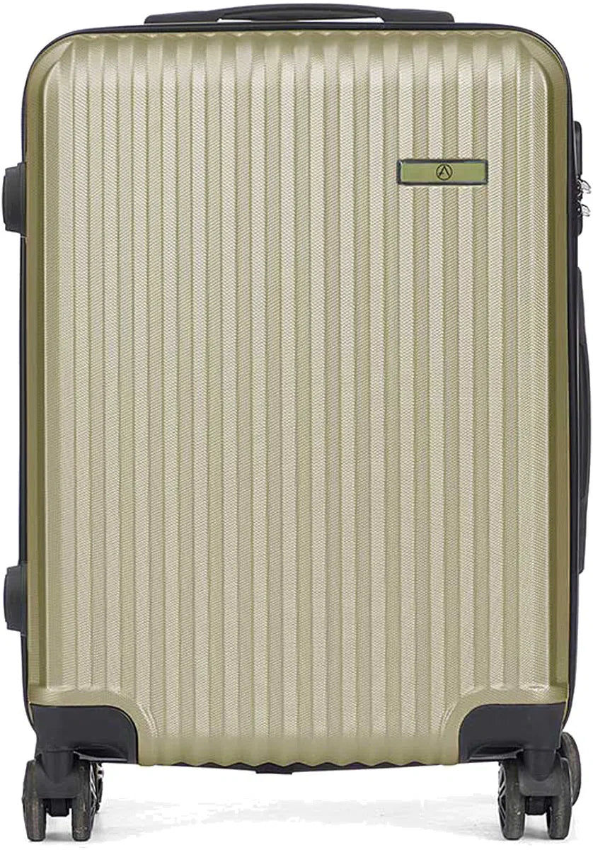 Cabine handbagage reistrolley koffer Alcatraz - zwenkwielen - 57 x 38 x 23 cm - 48 liter - groen - cijferslot - dubbel handvat