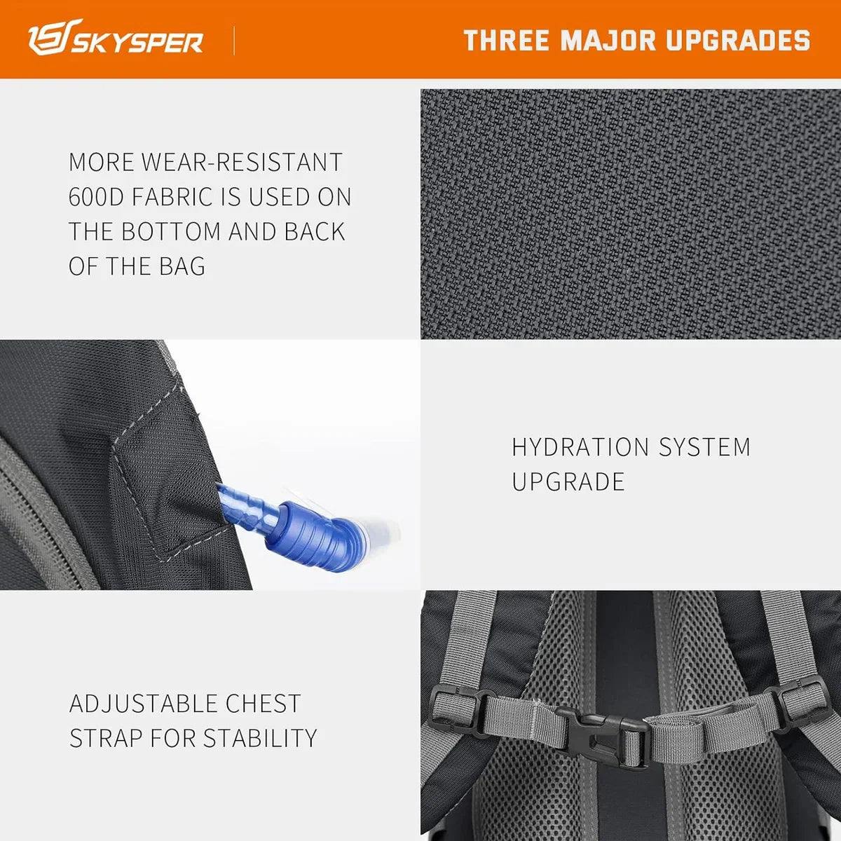 Wandelrugzak voor heren, 30 liter, trekkingrugzak, waterdicht, reisrugzak, multifunctionele campingrugzak, dagrugzak, opvouwbaar, lichtgewicht, outdoor dagrugzak, 30l