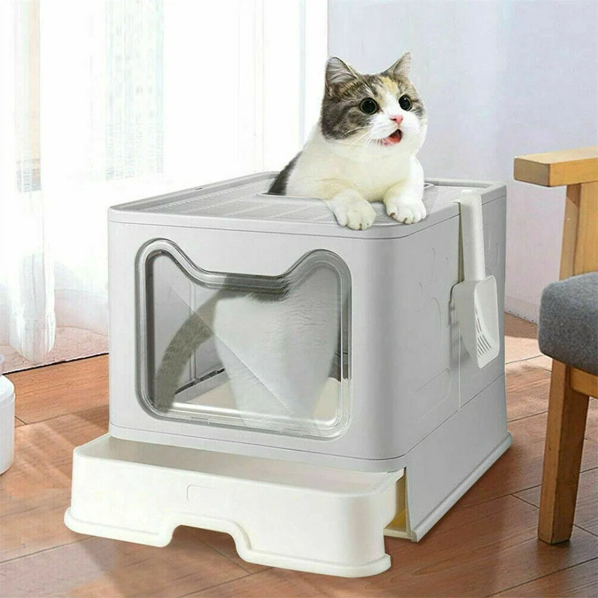 Automatic Cat Litter Box - Self-Cleaning Litter Box - Cat Toilet with Drawer