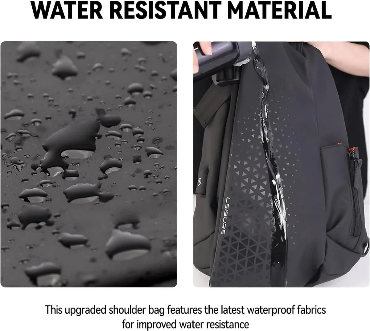 Sling Backsuck Sport Outdoor Borstzak Crossbag Schoudertas voor heren Sling Bag Crossbody Rugzak voor Camping Gym Reizen Wandelen, C-zwart (groot)