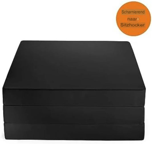 Folding Guest Bed - Foldable Guest Bed - Folding Guest Mattress - Black