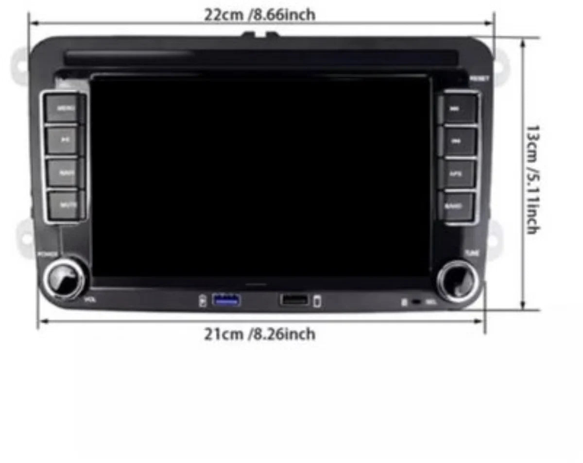 Autoradio Android 12 Voor VW Polo/Golf/Seat/Skoda 2003-2015 2GB+32GB CarPlay/Auto/WiFi/RDS/GPS/DSP/NAV