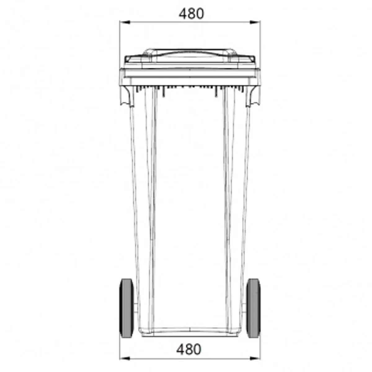 Mini Container - 120 liter Grijs - Kliko Afval Container 120 liter - Afvalbak 120l