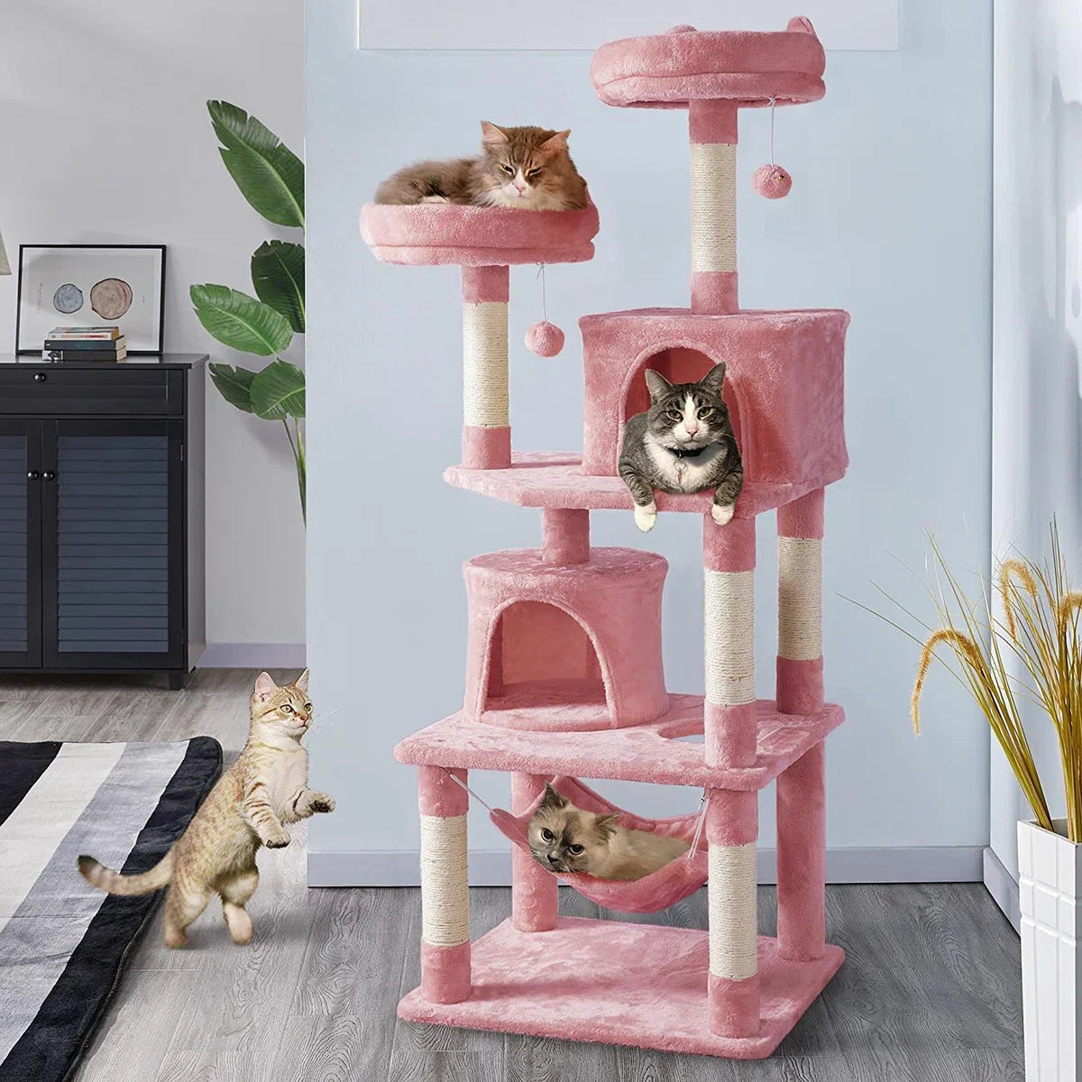 kattenkrabpaal / grote klimboom - speelhuis voor katten / playhouse for cats